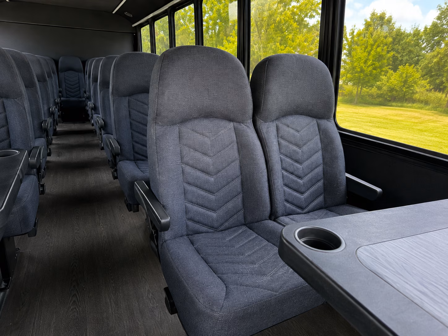 west hartford 18 passenger minibus interior