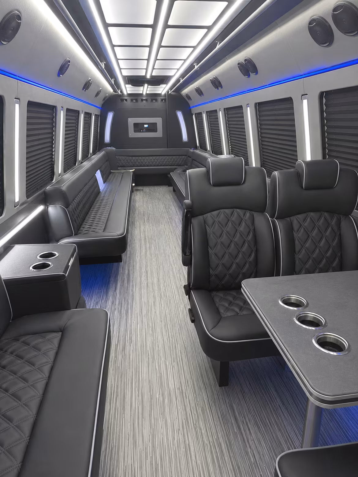 west hartford 25 passenger party bus inside