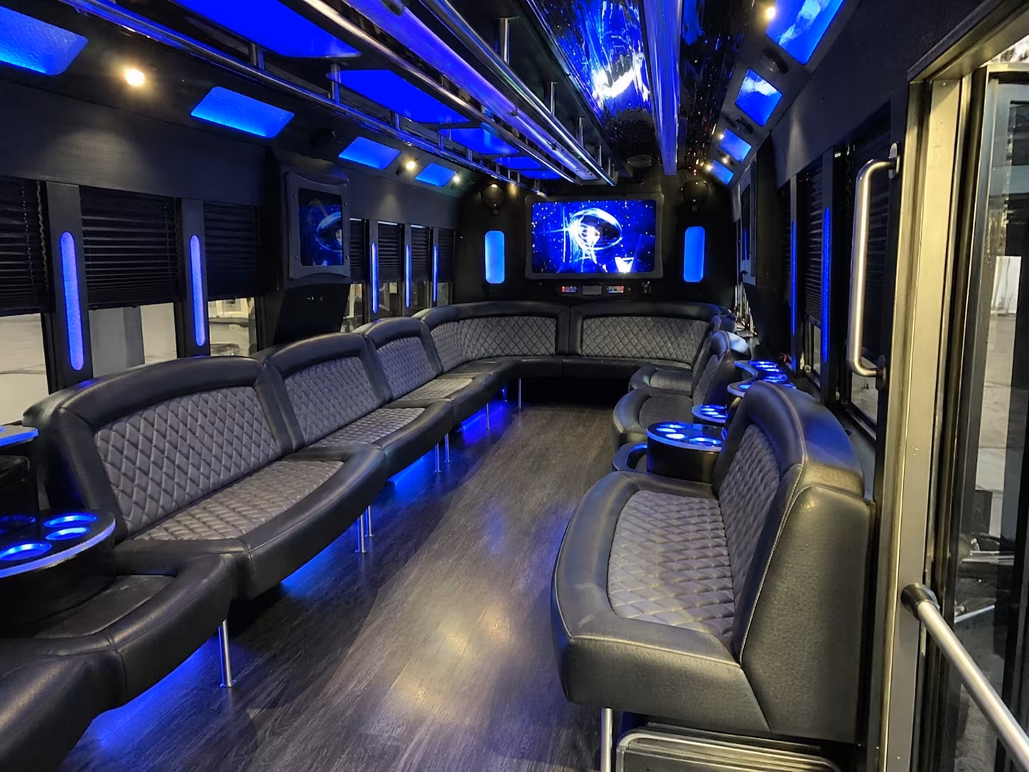 west hartford 28 passenger party bus interior