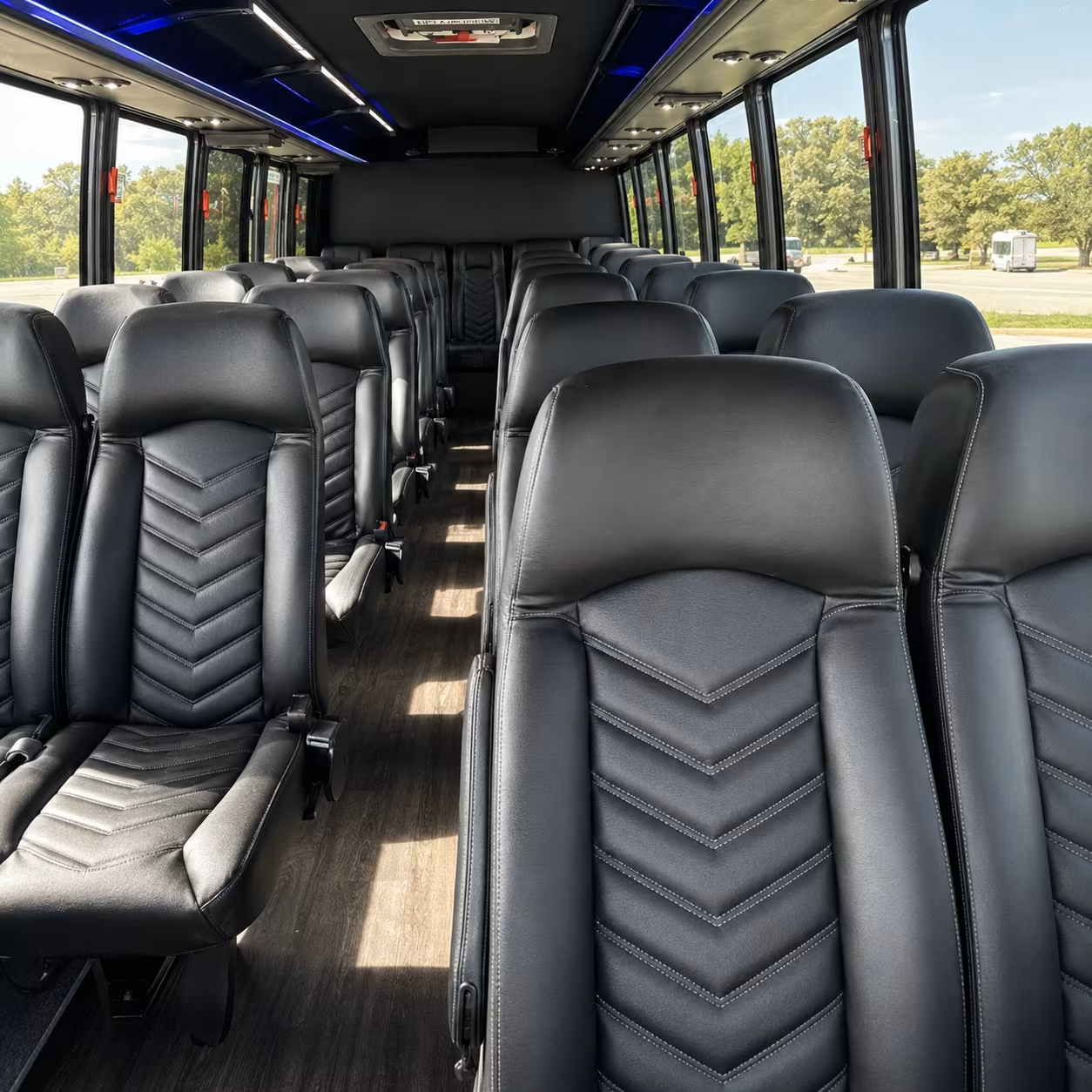 west hartford 35 passenger minibus interior