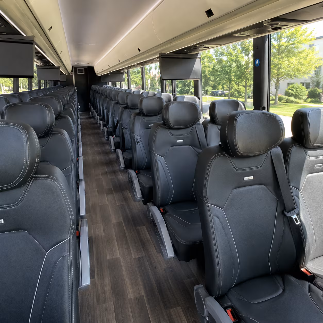 west hartford 56 passenger charter bus interior
