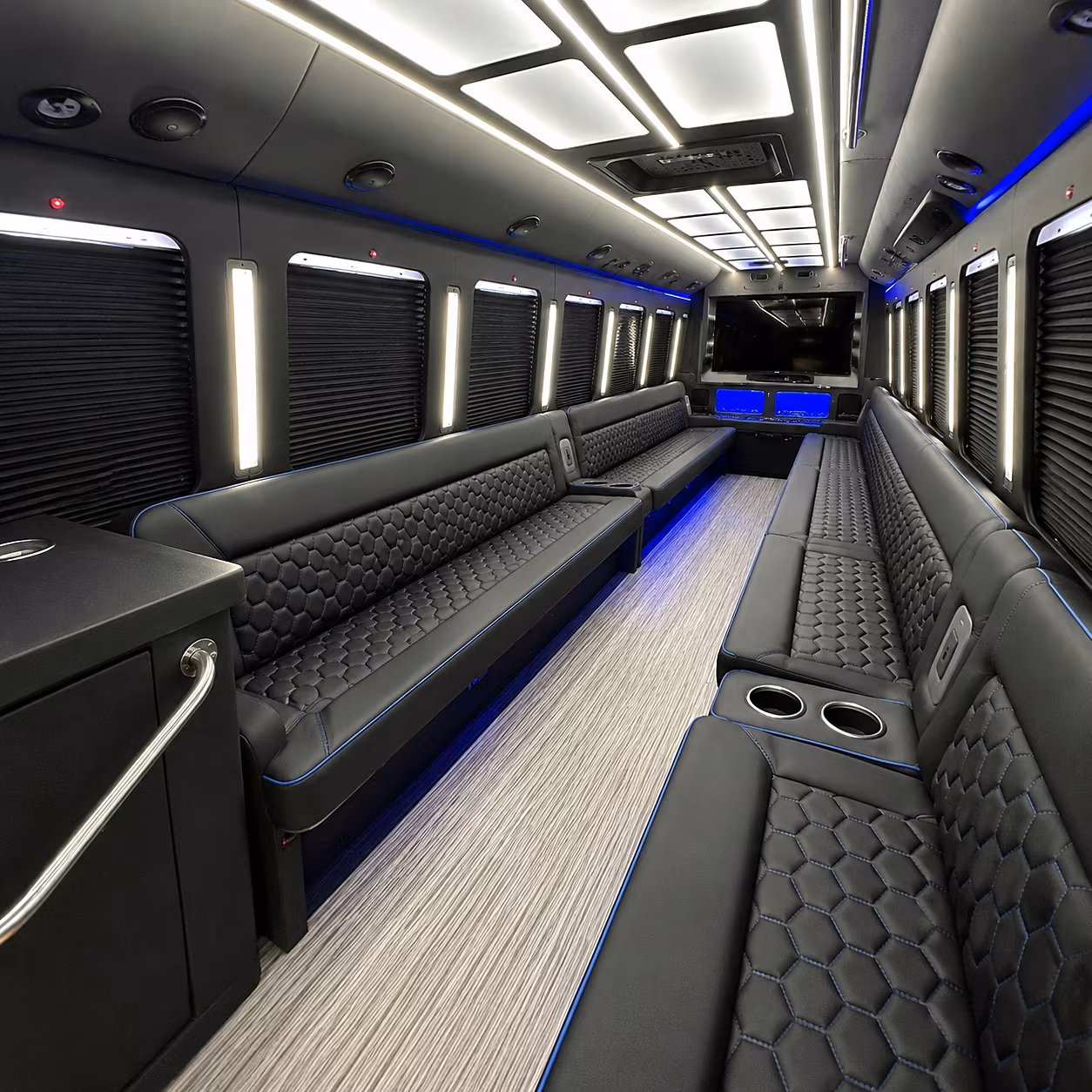 west hartford party bus interior