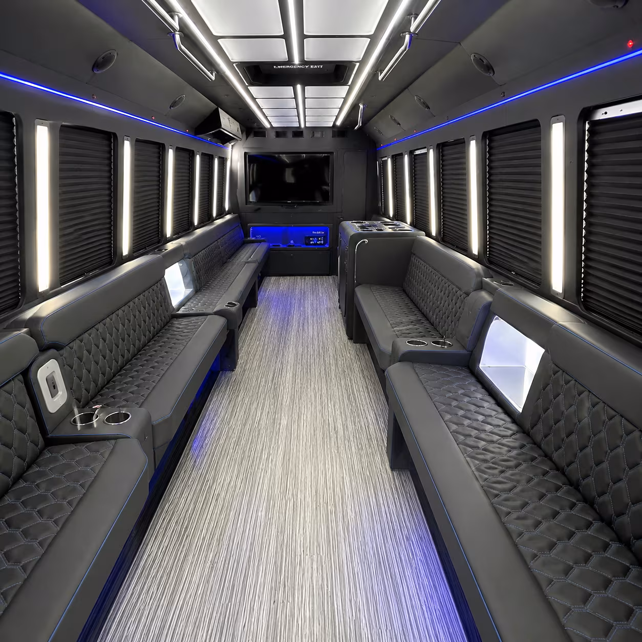 west hartford party bus rental interior